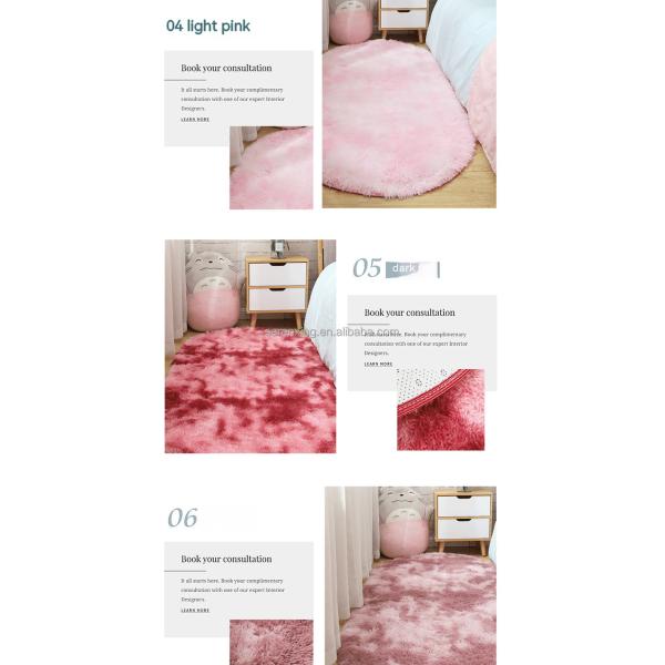 Stain Resistant Ultra Soft Fluffy Bedroom Rugs Oval Beige Throw Rugs for Small Spaces