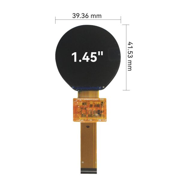 1.45 Inch 412x412 Round TFT LCD Touch Display with SPI MIPI QSPI Interface and Incell Touch Module