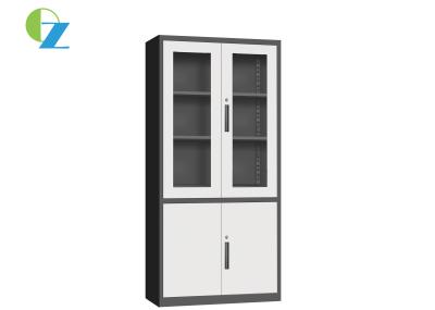 Armário de arquivo da estrutura de H1850*W900*D400mm KD com porta de vidro para dentro