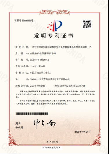 Qingdao Junyao Catalyst New Material Technology Co., Ltd. Сертификации