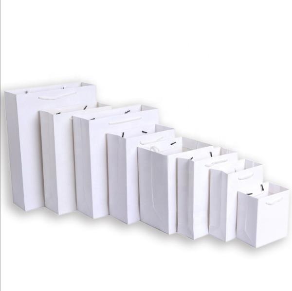 Personalizado imprimindo sacos de papel do cartão com os punhos para a compra da roupa