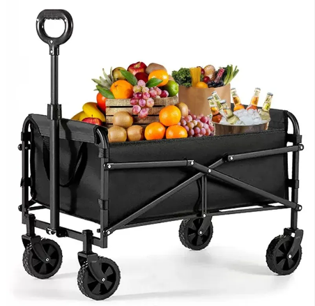 Outdoor Heavy Duty Collapsible Foldable Camping Wagon for Hiking and Travelling