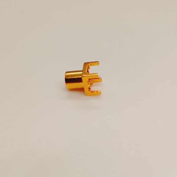 Gold Plated Brass Female MCX Connector Miniature PCB Board Connector 50 Ohm
