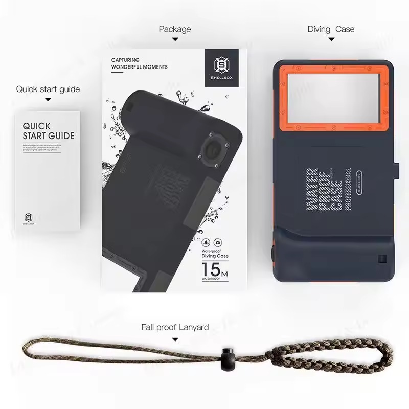 360 Full Waterproof Diving Cell Mobile Phone Case Cover High Clear Transparent for Iphone 15 14 13 12 Plus Pro Max