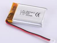 450mAh Batterie Li-Po rechargeable LP552535 3,7V pour OEM/ODM Durée de vie du cycle 1000 fois