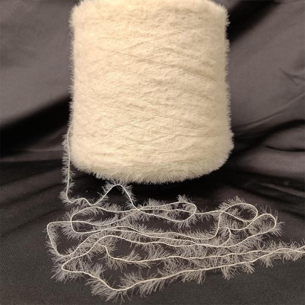 100% Polyester Imitated Fur Yarn For Making Warn And Soft Sweaters