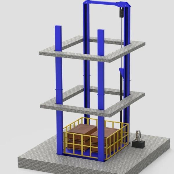 Hydraulic Vertical Industrial Four Post Lift 4 Post Storage Lift For Factory Warehouse