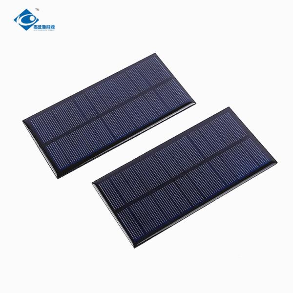 painel solar ZW-12560 Mini Solar Panel de resina de cola Epoxy de 1.07W 6V 125X60.5X2.5mm
