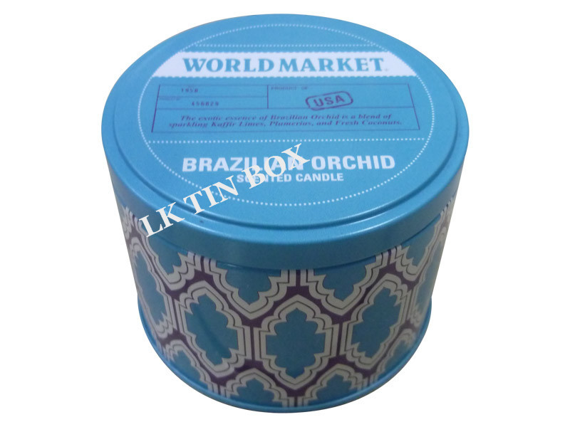 Premium Large Round Metal Tin Box With Double Sides Print For Gift Packaging