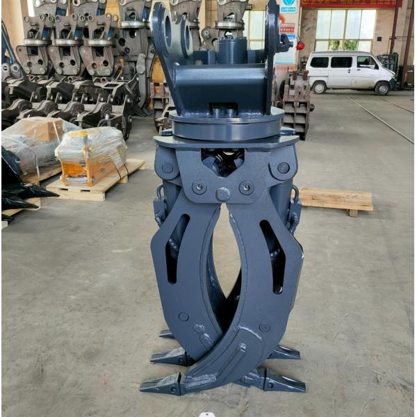 manufacture price 5 ton finger log heavy finger hydraulic grapple saw slasher attachment rotating