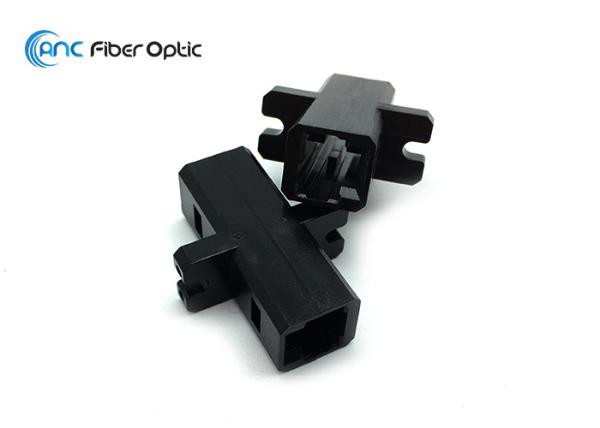 RJ45 Flanged Type Fiber Optic Network Adapter MTRJ To MTRJ Duplex Black Color