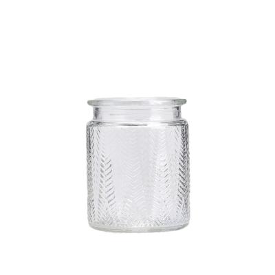 Casa Velas de frasco de vidro perfumado 12OZ Pequenos porta-vidros de velas suave