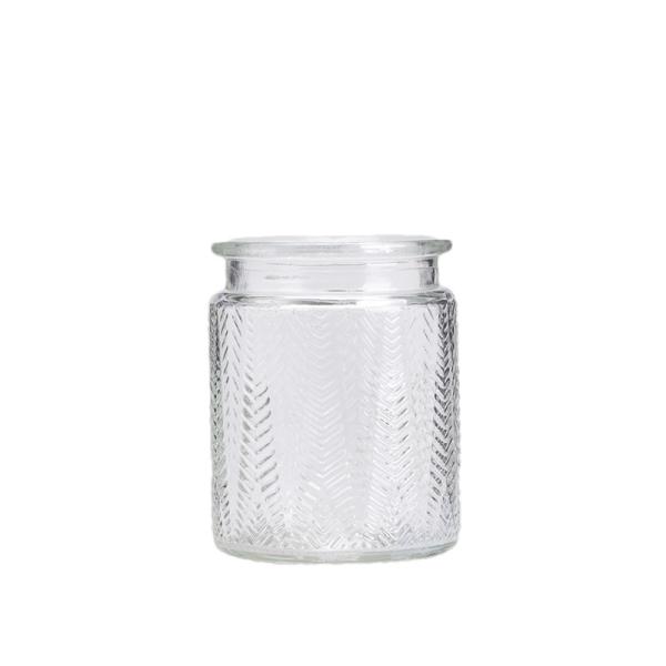 Casa Velas de frasco de vidro perfumado 12OZ Pequenos porta-vidros de velas suave