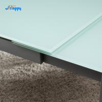 Table à manger extensible de type rectangulaire 140 cm de long avec des jambes en fer