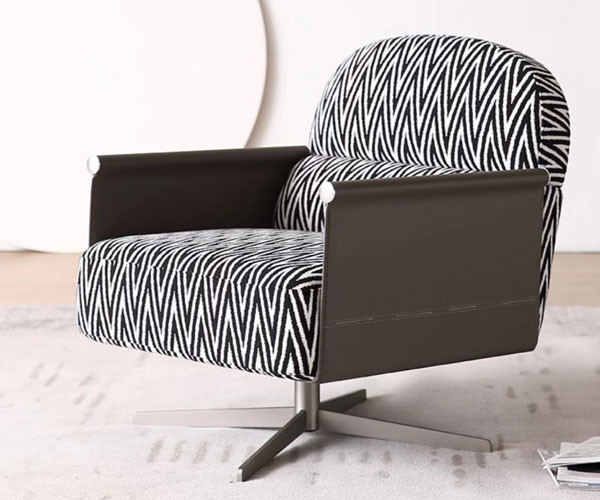 Sleeper Couch Single Seater Armchair Rotating Sofa For Bedroom Mocha Italian