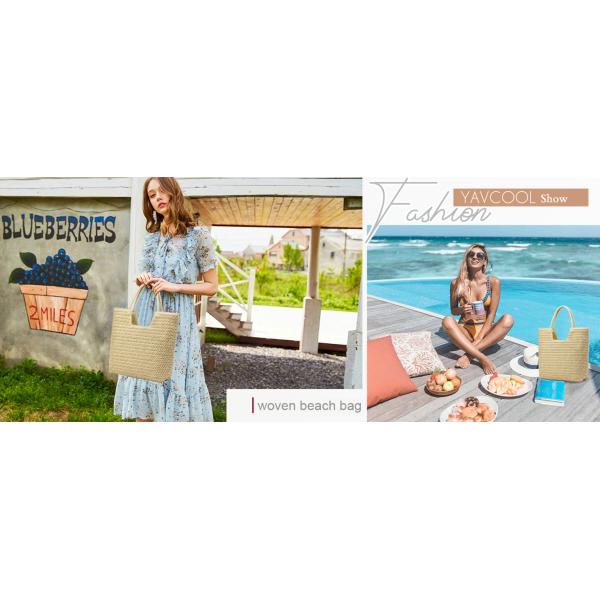 Summer Luxury Crochet Straw Raffia Tote Bag For Women Casual Handbag Embroidery Portable Open For Beach Holidays Casual Outings