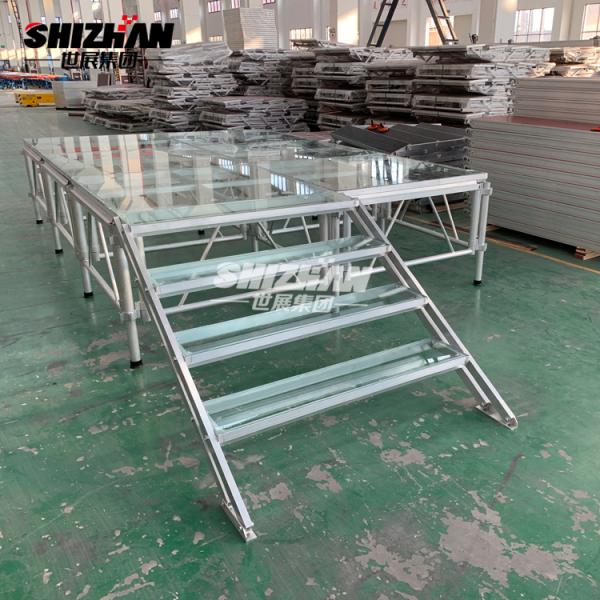 Пол этапа танца прозрачного акрилового стекла события алюминиевого сплава на открытом воздухе портативный