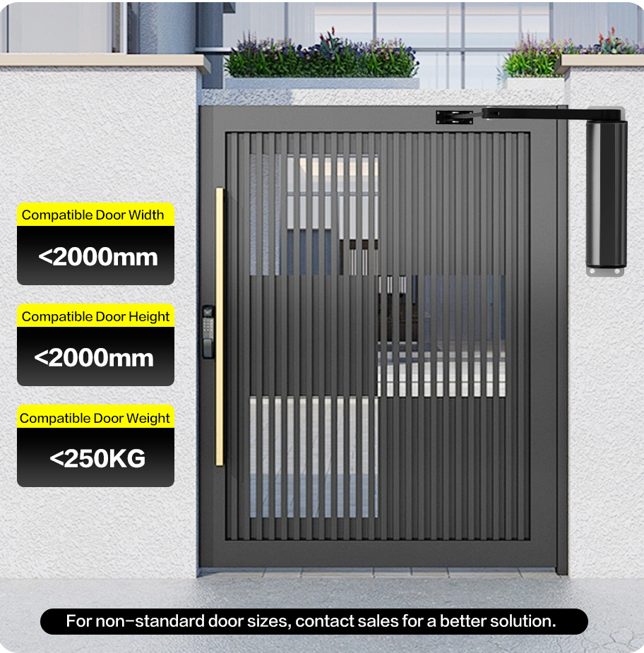 Karm4 Pro 24V Articulated Arm Swing Gate Opener 250KG Access Control Anti Pinch Protection