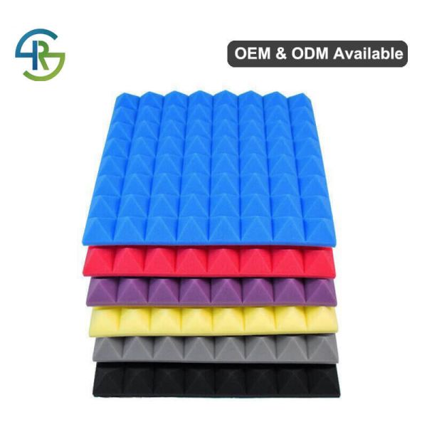 Blue Pyramid Self Adhesive Acoustic Panels PU Soundproof Foam Panels