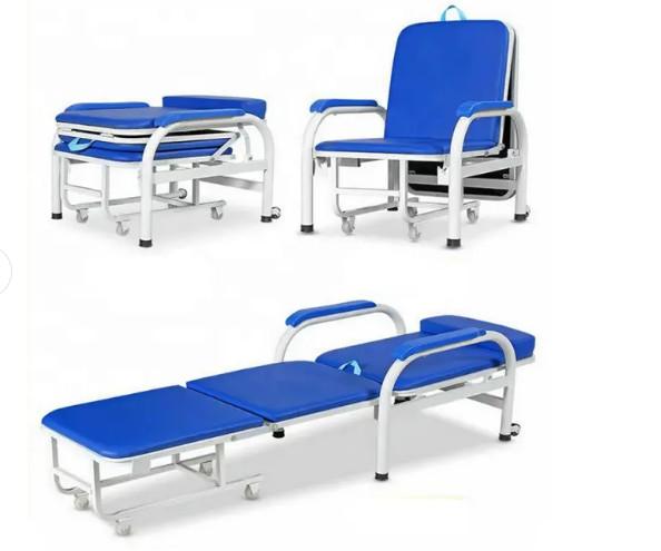 Cadeira de acompanhamento médica dobrável de hospital Cama de enfermagem para idosos Cama de acompanhamento