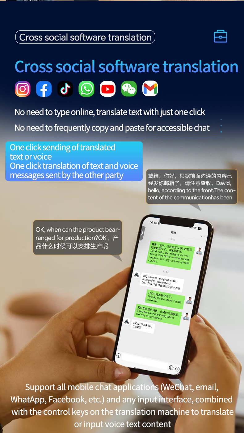 Real Time Voice Calling Translator 142 Languages Two Way Translation Device