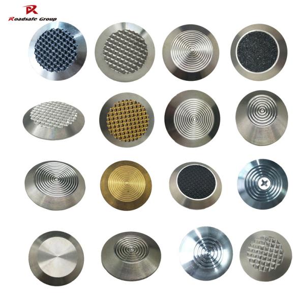 ROADSAFE Stainless Steel 304 316 Tactile Indicator Stud Strip Bar Road Stud Blind Warning Paving Tile Metal