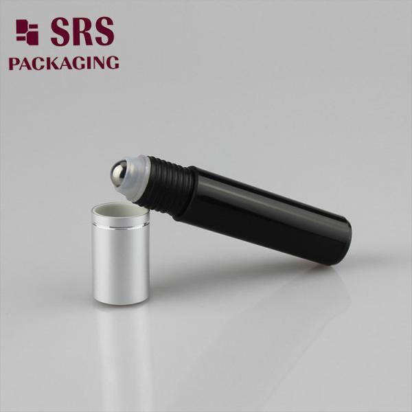 10ml Frosted Black Roller Bottle for Perfume Empty Eye Serum Roll on Bottle with Metal Roller Ball Factory Sale
