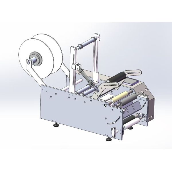 Label Placer Manual Machine Semi-automatic Fruit Juice Red Wine Water Bottle Labeling Machine For Food Chemicals