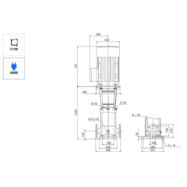Grundfos CR 64-8-2 Vertical Multistage Centrifugal Pump High Head High Pressure Boosting Pump High-Rise Water Supply Pump Domestic and Industrial Water