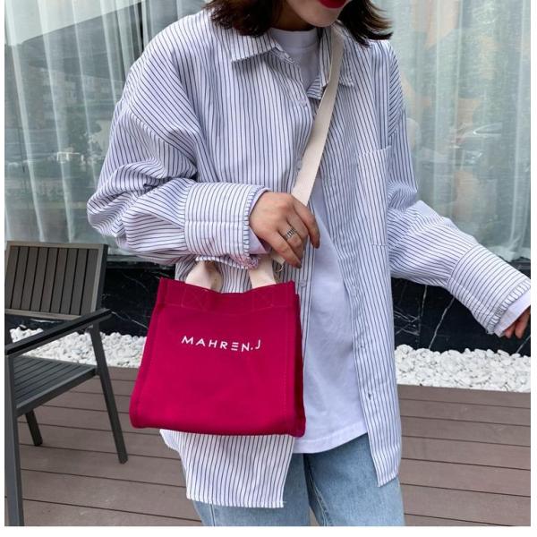 Customized Color Small Woman Cotton Canvas Shopping Tote Bag with Custom Printed Logo