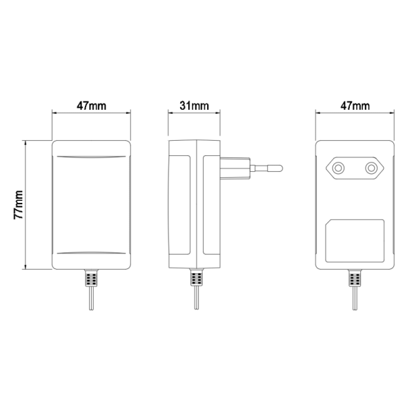 12V 3A Wall Power Adapter with Short Circuit Protection and UL Certification for Car Vacuum & Cooler