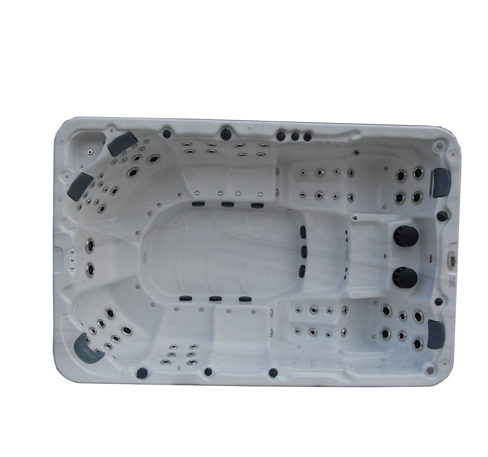 European design acrylic whirlpool massage backyard hot tub thermostat with ABS bottom base