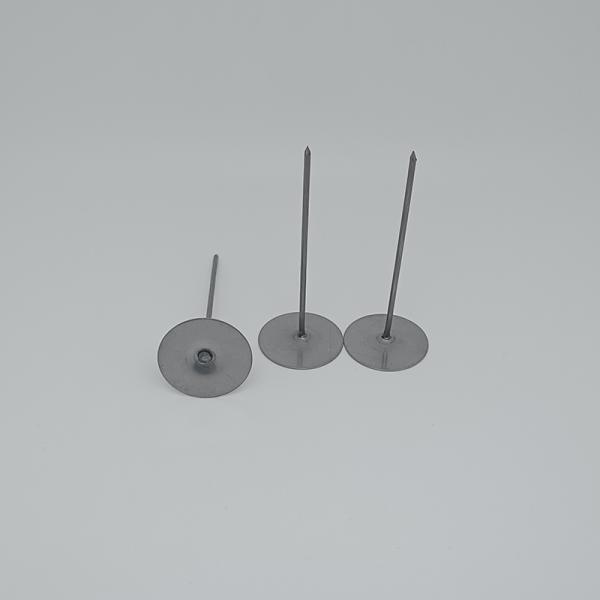Duct Liner Fasteners Pointer Weld Cupped Head Pins Insulation Zinc Plated