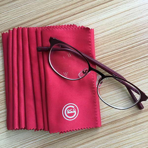 8 * 15 Cm Microfiber Cleaning Cloth , Printed Logo Lens Cleaning Cloth