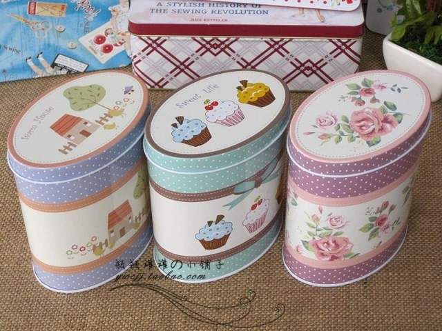 Oval Tin Box For Loose Cigarette Tobacco Canister Storage
