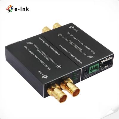 Mini 12G-SDI to Fiber Converter with Tally, RS485, and 4K Signal Loop Output