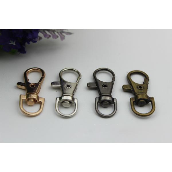 Small zinc alloy metal 10 mm round swivel eye bolt lobster claw snap hook for lanyard