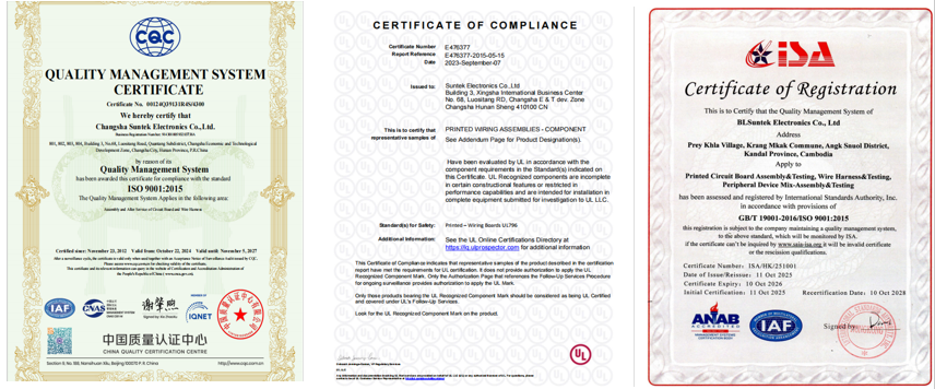 ISO9001 ISO13485 IATF16949 UL Certified Turnkey PCB Assembly Manufacturer RoHS Lead Free Halogen Free SMT Processing