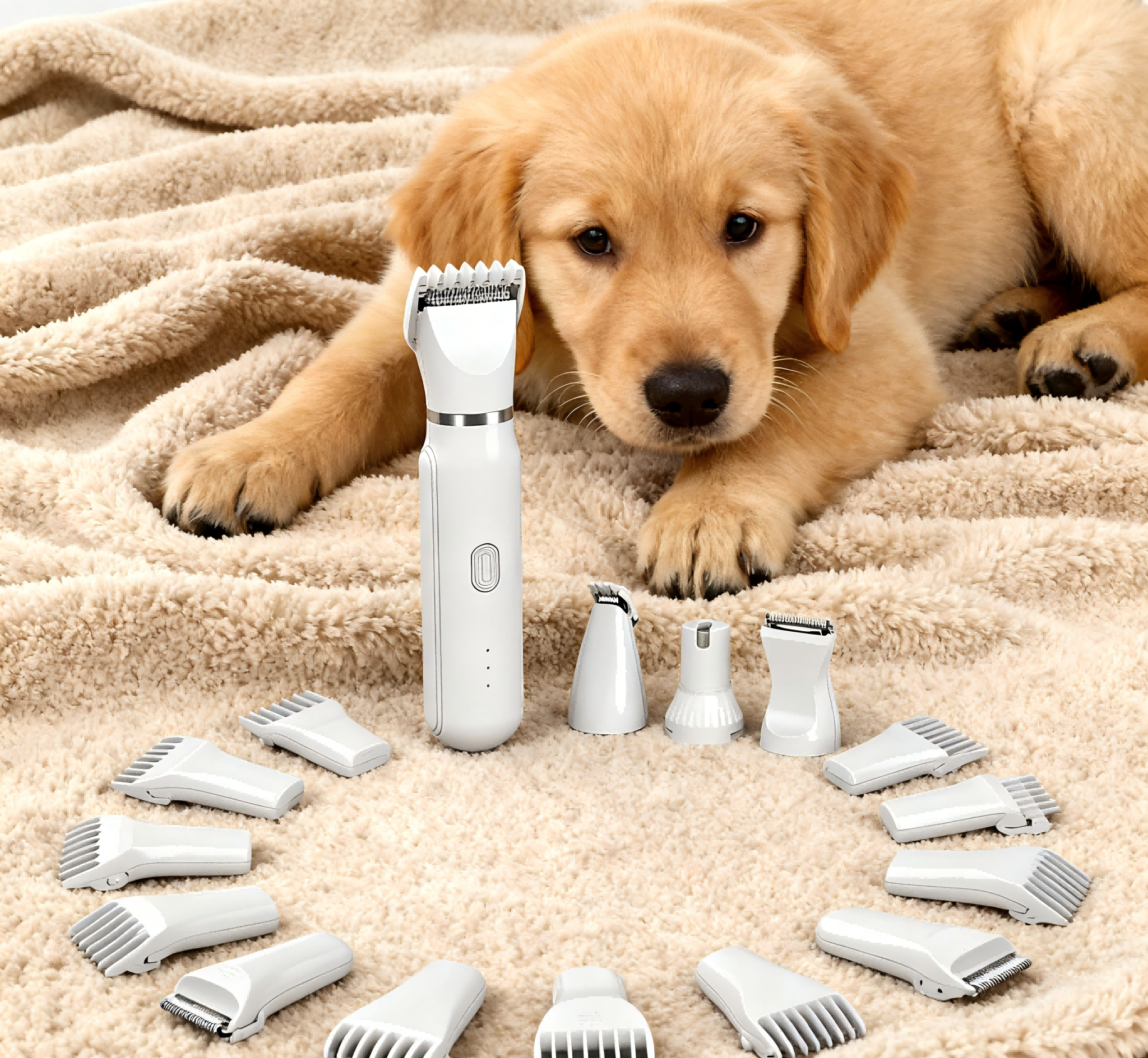 Portable Pet Grooming Kit Electric Clippers Quiet Rechargeable Easy to Clean