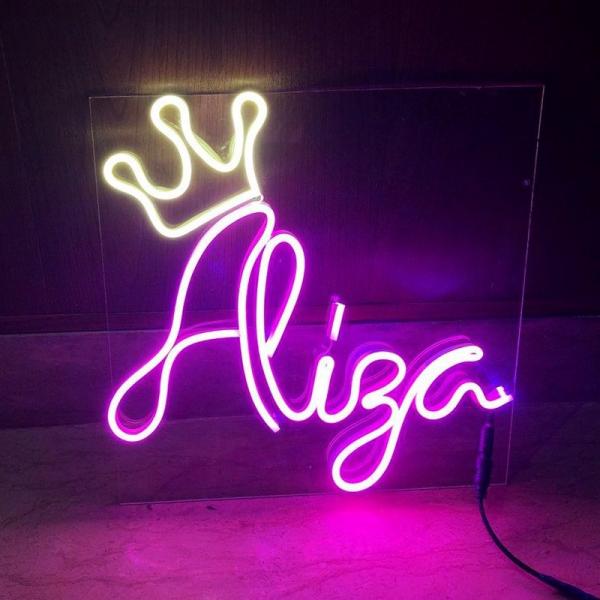 50000 Hours Lifespan Custom Acrylic Led Neon Sign For Living Room Decoration with 2-