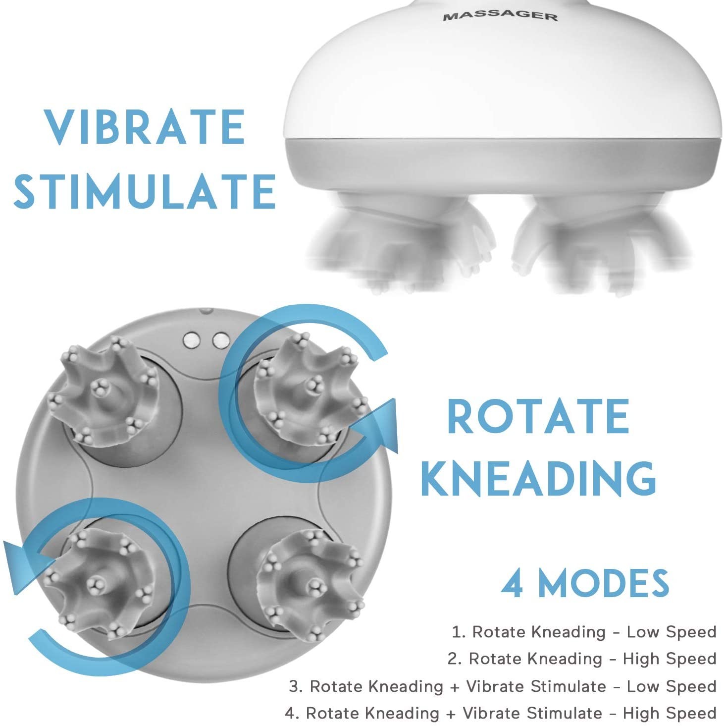 Massager скальпа ODM перезаряжаемые главный