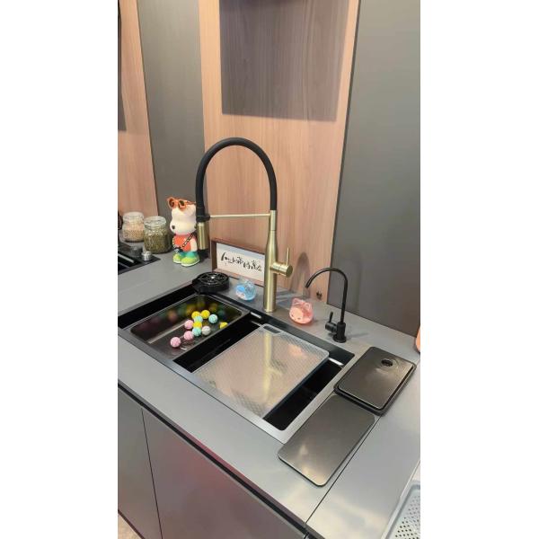 Подмонт одноваточный бассейн прямоугольный Ручная кухонная стальная раковина sus304