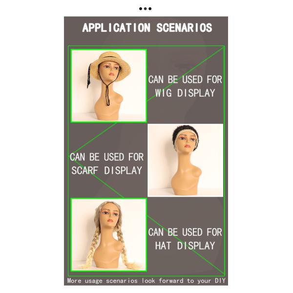 Pq-13 Female Standing Wig Training Mannequin Contemporary Makeup For Hat Display