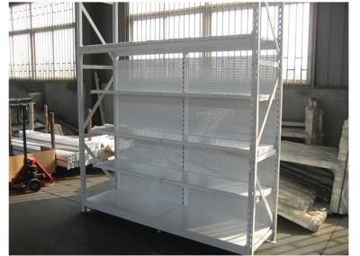 Multi Function White Metal Shelf , Sub Heavy Duty Shop Display Shelves
