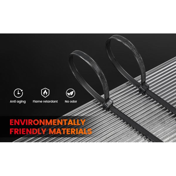 Heavy Duty Double Sided Zip Ties 24 Inch 300 LBS Tensile Strength Durable For Indoor