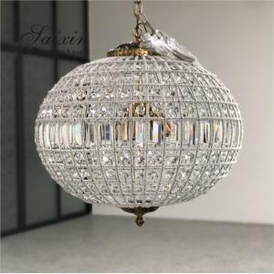 Oval Shaped Crystal Chandelier Pendant Wedding Event Stage Decoration 50cm