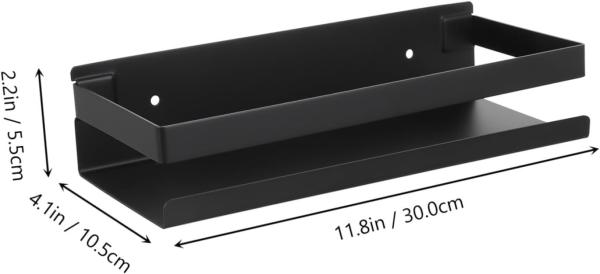 Wall Shelf Metal Wall Shelves Wall Organizer for Black Spices Bottle Storage