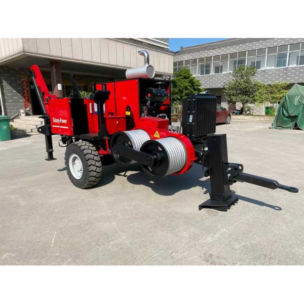 Transmission Overhead Lines Construction Hydraulic Puller Tensioner featuring Water Cooling System 24V Electrical System for Heavy Duty
