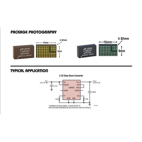 LTM8073IY LTM8073EY  DC DC Converter Неизолированный модуль PoL