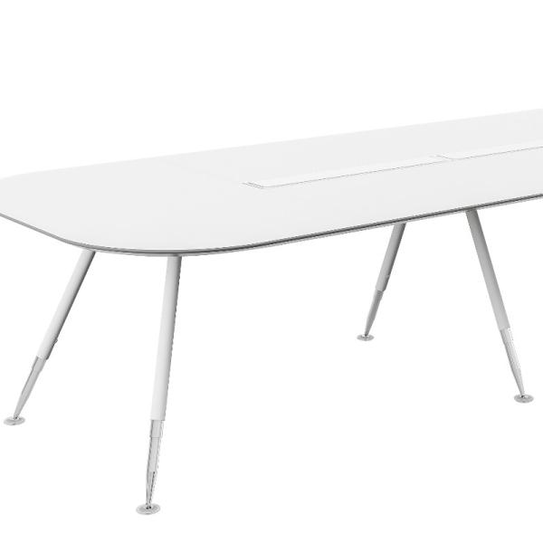 Tabela de conferências de metal branco como neve moderna com 36 escolhas de cores 3000*1400*760/3600*1500*760